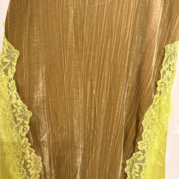 Free People Intimately Let's Get Away Maxi In Chartreuse Combo Women’s Large - Picture 6 of 11